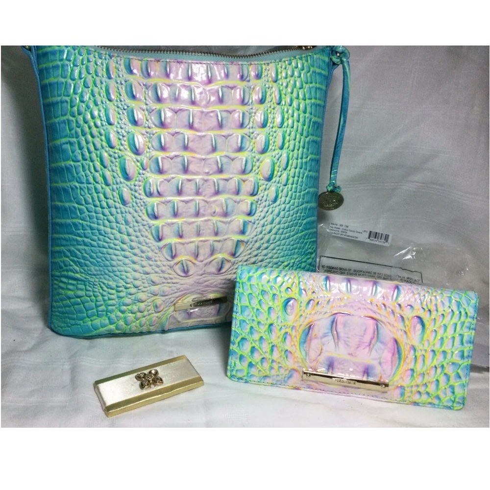 MAKE YOUR OFFER - NWT BRAHMIN COTTON CANDY Katie Crossbody and Ady Wallet Set